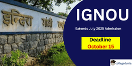 IGNOU Extends July 2025 Admission Deadline to October 15